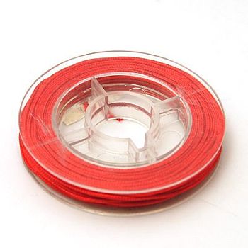 Nylon Thread for Jewelry Making, Red, 0.8mm, about 7.65~9.84 yards(7~9m)/roll