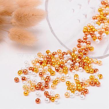 Caramel Mix Pearlized Glass Pearl Beads(HY-X006-4mm-02)-3