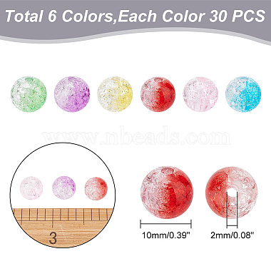 60Pcs 6 Colors Transparent Crackle Acrylic Beads(CACR-AR0001-01)-2