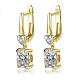 Brass Micro Pave Cubic Zirconia Hoop Earring(EJEW-BB36360)-1