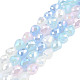 Electroplate Opaque Solid Color Glass Beads Strands(EGLA-N022-26A-05)-1