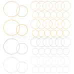 80Pcs 8 Styles Brass Links Rings, Soldered Closed Jump Rings, Mixed Color, 25~35x1mm, 18 Gauge, Hole: 22~23mm, 10pcs/style(KK-AN0001-13)