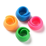 80Pcs 4 Colors Silicone Thread Spool Huggers, for Sewing Tools, Mixed Color, 27x20mm, 20pcs/color(TOOL-SZ0001-28)
