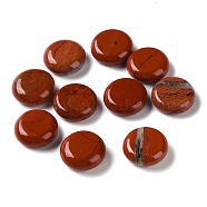 Natural Red Jasper Flat Round Palm Stones, Crystal Pocket Stone for Reiki Balancing Meditation Home Decoration, 18~18.5x6.4~6.8mm(G-M416-10D)