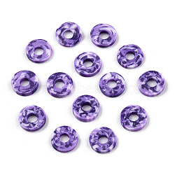 Handmade Polymer Clay Beads, Disc/Flat Round, Heishi Beads, Blue Violet, 6x1mm, Hole: 2mm, about 23500pcs/1000g(CLAY-YW-6.0mm-A23)