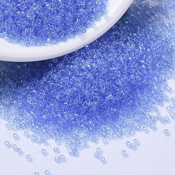 MIYUKI Delica Beads, Cylinder, Japanese Seed Beads, 11/0, (DB1405) Transparent Pale Sky Blue, 1.3x1.6mm, Hole: 0.8mm, about 20000pcs/bag, 100g/bag