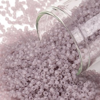 TOHO Round Seed Beads, Japanese Seed Beads, Frosted, (151F) Ceylon Frost Grape Mist, 15/0, 1.5mm, Hole: 0.7mm, about 3000pcs/10g