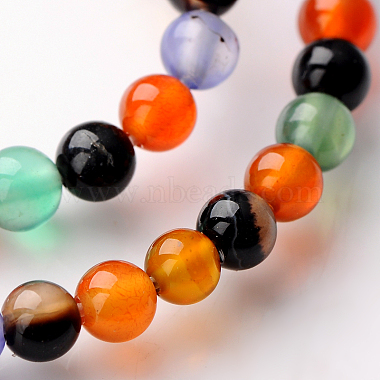 16 inch Color Agate Beads Strands(GSR4mmC136)-2