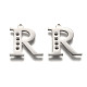 304 Stainless Steel Letter Pendant Rhinestone Settings(STAS-Y006-61P-R)-1