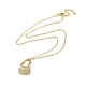 Golden Brass Rhinestone Pendant Necklace with Cable Chains(NJEW-P278-A01)-2