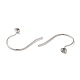 Rhodium Plated 925 Sterling Silver Earring Hooks(STER-M114-03P)-2