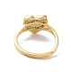 Brass Heart Adjustable Ring for Valentine's Day(RJEW-P034-09G)-3