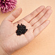 1 Box 8/0 Glass Seed Beads Round  Black for Jewelry Making 3mm(SEED-PH0005-10)-3