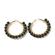 Natural Lava Rock Beaded Hoop Earrings for Women(EJEW-C003-03A-RS)-1