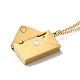 304 Stainless Steel Envelope Locket Necklaces(NJEW-H024-04G-01)-2
