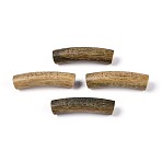 Natural Sandalwood Beads, Curved Tube, 33~35x8~8.5mm, Hole: 2~3mm(WOOD-N021-09B)