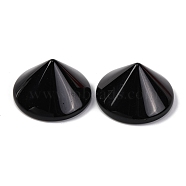 Natural Obsidian Cabochons, Cone, 30x17.5mm(G-Q184-01A)