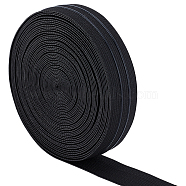 BENECREAT Flat Elastic Rubber Cord/Band, Webbing Garment Sewing Accessories, Black, 30mm(OCOR-BC0001-26)