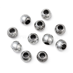 CCB Plastic Beads, Large Hole Rondelle Beads, Antique Silver, 17.5x15.5mm, Hole: 7.5mm(CCB-J031-39AS-A)