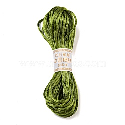 Polyester Embroidery Floss, Cross Stitch Threads, Yellow Green, 3mm, 20m/bundle(OCOR-C005-C11)