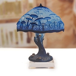 Double-sided Painted Acrylic Mushroom Ornament, for Home Bedroom Living Room Tabletop Decoration, Blue, 150x190mm(PW-WG283BE-01)