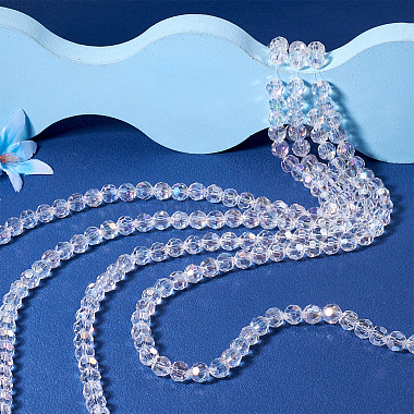 4 Strands Transparent Glass Beads(EGLA-TA0001-80A)-4