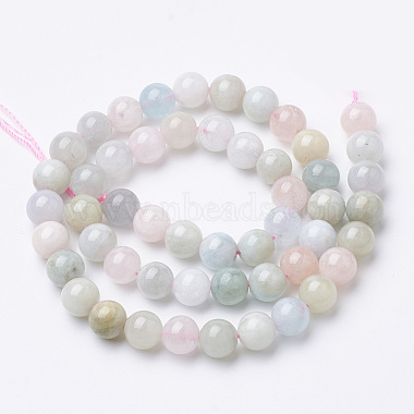 Chapelets de perles en morganite naturelle(G-S150-53-6mm)-2