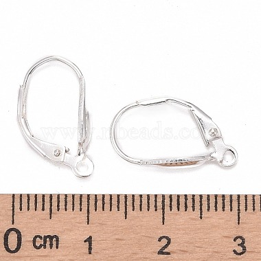 sterling silver leverback hoop earrings