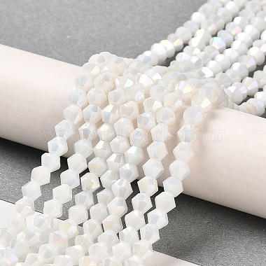 Opaque Solid Color Electroplate Glass Beads Strands(GLAA-F029-P4mm-A15)-4