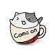 Coffee Cup Cat Enamel Pin(JEWB-H009-01EB-01)-1