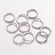 Platinum Color Brass Open Jump Rings(X-JRC8mm-NF)-1