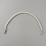 Resin Imitation Pearl Bead Bag Straps, with Zinc Alloy Swivel Clasp, for Handbag Handle Replacement Accessories, Platinum, 41.5cm(FIND-WH0143-53B-P)