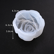 Silicone Molds, Resin Casting Molds, For UV Resin, Epoxy Resin Jewelry Making, Flower, White, 65x63x38mm(DIY-I011-21)