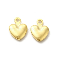 Brass Charms, Cadmium Free & Lead Free, Heart Charm, Long-Lasting Plated, Real 24K Gold Plated, 11x8.5x2mm, Hole: 1.5mm(KK-H442-48G)