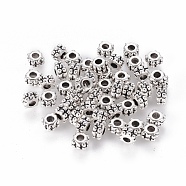 Tibetan Style Alloy Beads, Cadmium Free & Nickel Free & Lead Free, Antique Silver, 4.2x3.2mm, Hole: 2.2mm(K094V042)