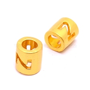 Alloy Letter Beads, Column, Matte Gold Color, Letter.Z, 6.5x6mm, Hole: 3mm(PALLOY-WH0081-55Z)
