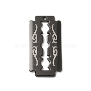 Alloy Pendant, Blade, Gunmetal, 38x18.5x1.5mm, Hole: 1.5mm(FIND-A042-13B)