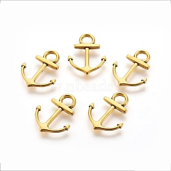 Alloy Pendants, Cadmium Free & Lead Free, Anchor, Antique Golden, 19x15x2mm, hole: 3mm(PALLOY-2493-AG-LF)