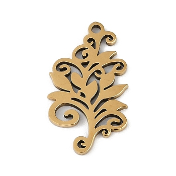 201 Stainless Steel Pendants, Laser Cut, Bohemian Tree of Life Charm, Golden, 20x11.5x1mm, Hole: 1.2mm, 5pcs/set