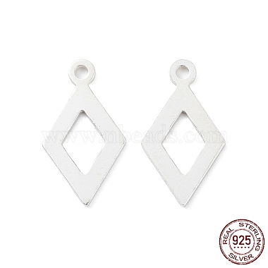 Silver Rhombus Sterling Silver Charms