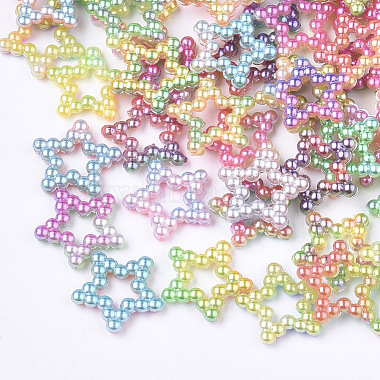 12mm Mixed Color Star ABS Plastic Connectors/Links