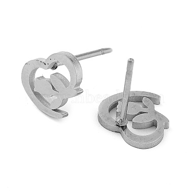 304 Stainless Steel Stud Earrings(EJEW-M242-02A-P)-2