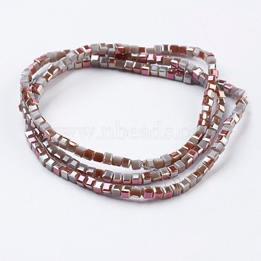 Electroplate Opaque Glass Beads Strands(EGLA-F121-HR-C02)-2