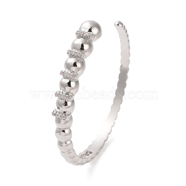 Round Cubic Zirconia Cuff Bangles