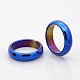 Electroplate Non-Magnetic Synthetic Hematite Wide Band Rings(RJEW-J006A-01)-1