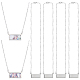 unicraftale 6pcs collier pendentif rectangle dôme vierge en verre(NJEW-UN0001-36)-1