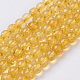 Synthetic Citrine Beads Strands(G-C076-6mm-6A)-1