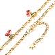 Dainty Cherry Alloy Enamel Pendant Necklace for Teen Girl Women(NJEW-JN03757-01)-1