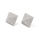 Boucles d'oreilles pyramides en zircone cubique transparente(EJEW-P213-04P)-1