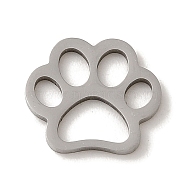 201 Stainless Steel Charms, Laser Cut, Dog Paw Print Charm, Stainless Steel Color, 11x12x1mm, Hole: 2~2.5x3~3.5mm(STAS-E217-26P)